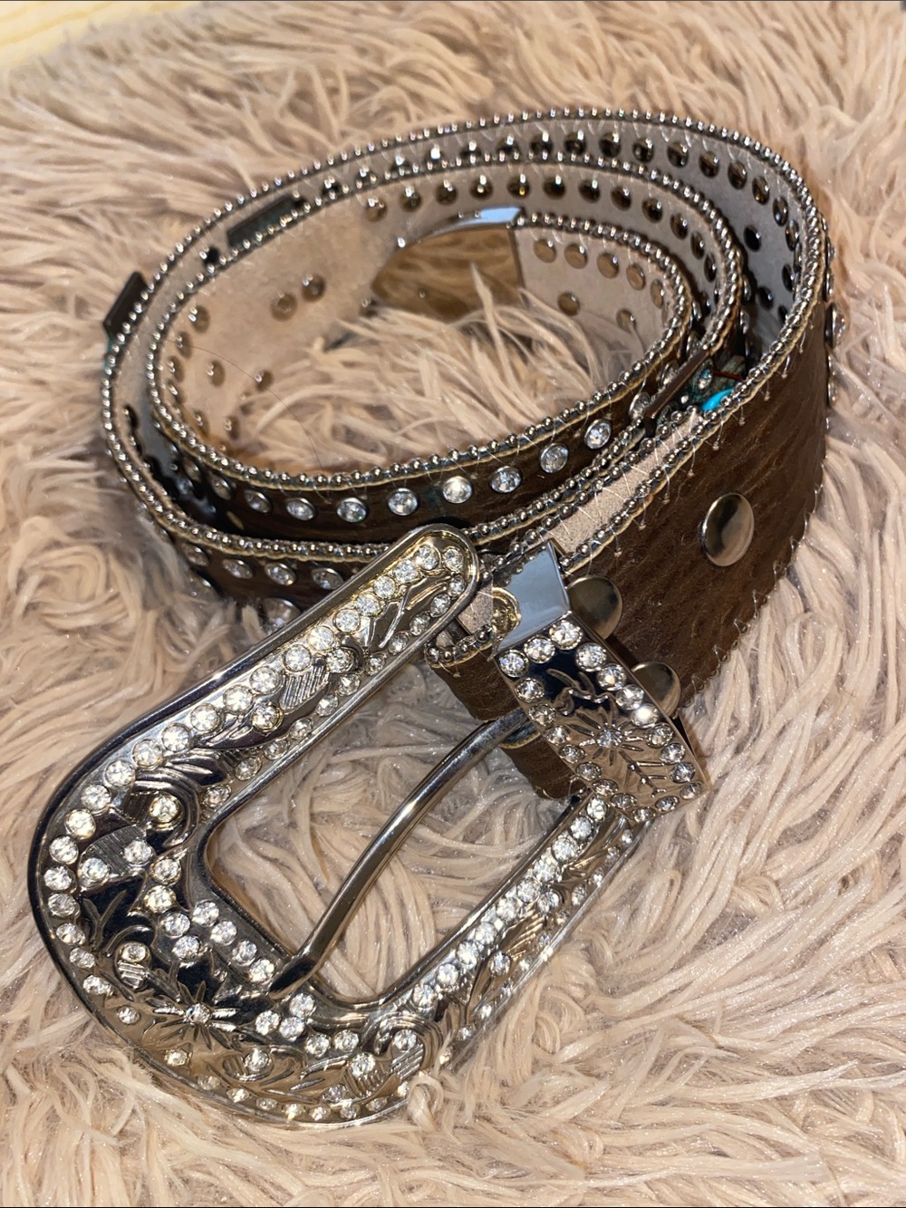 Nocona Belt Co Rhinestone Belt
Women’s Brown Leather